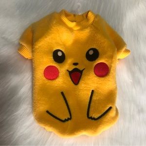 Pokémon pikachu Yellow Dog Sweater size Small soft and stretchy